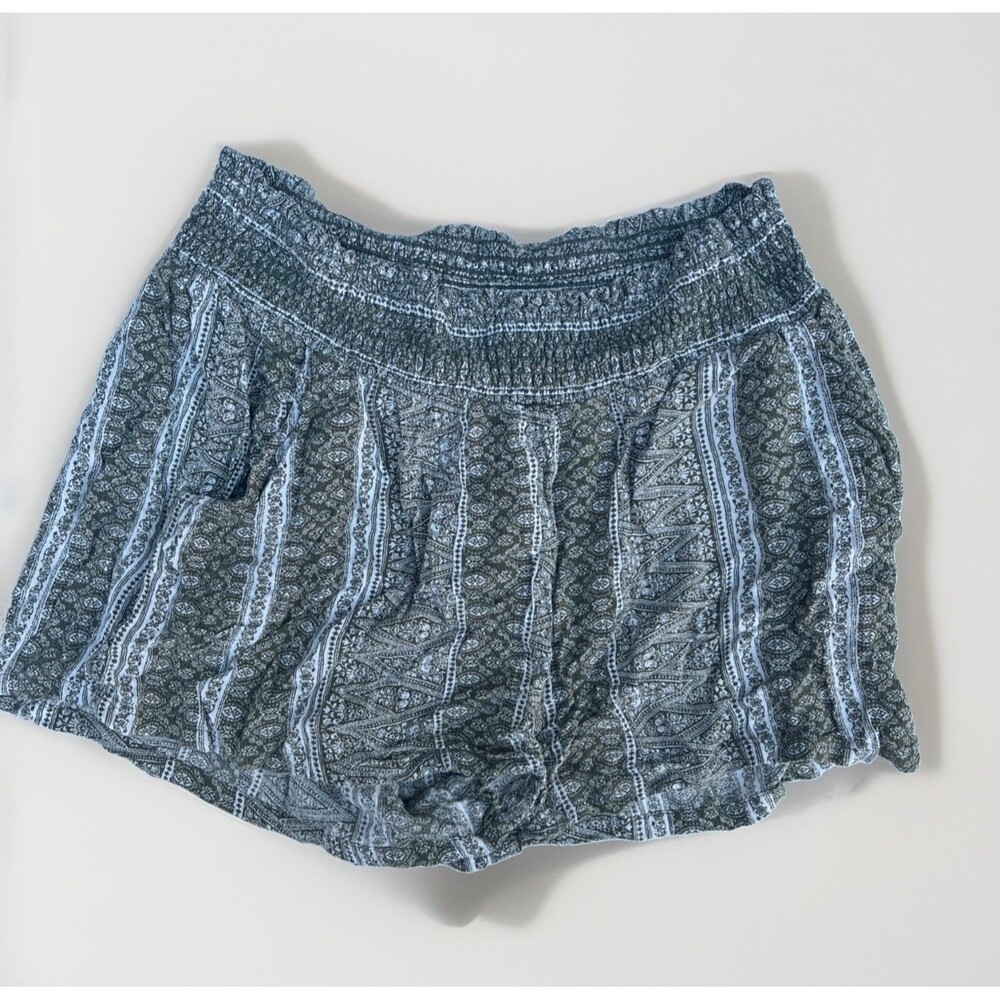 Kingston Grey Soft Shorts Olive Paisley Print Size Large